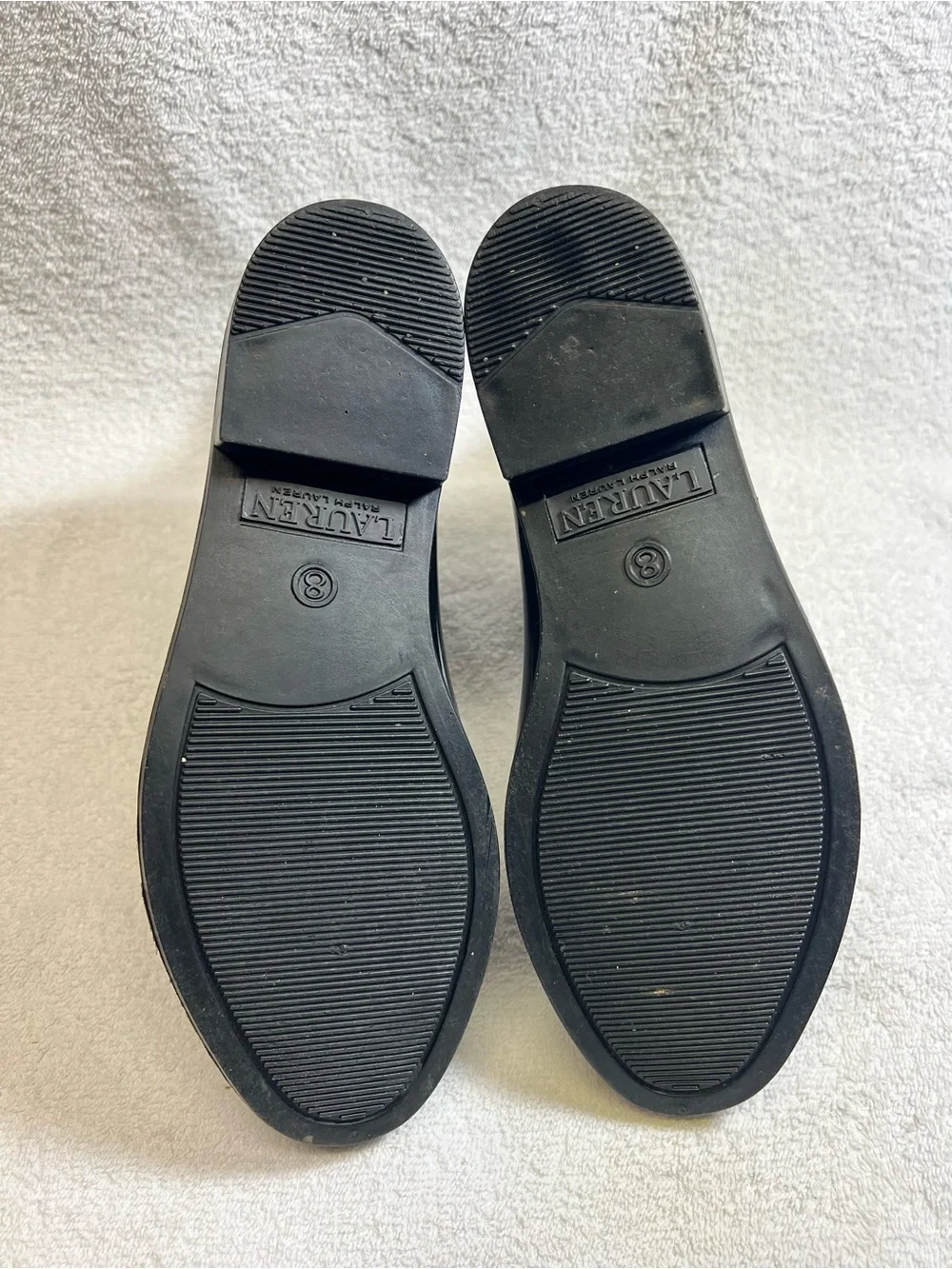 Ralph Lauren Black Rain Boots Chelsea Style Women’s Size 8